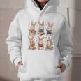 Cute Teacher Bunny Rabbit Reading Easter Bunnies Book Lovers Graphic Youth Hoodie