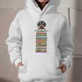 Cute Wiener Dog Dachshund Reading On Pile Of Books Graphic Youth Hoodie