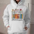 Cute Wildflower Book School Counseling Life School Counselor Graphic Youth Hoodie