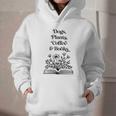 Dogs Plants Coffee Books Book Lover Dog Lover Reading Graphic Youth Hoodie