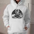 Dragon Reading Book Bookworm Books Dragon Learning Graphic Youth Hoodie