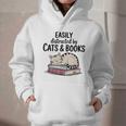 Easily Distracted By Cats And Books Cute Book Lover Graphic Youth Hoodie Easily Distracted By Cats And Books Cute Book Lover Graphic Youth Hoodie