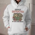 Easily Distracted By Cats And Books Vintage Graphic Youth Hoodie Easily Distracted By Cats And Books Vintage Graphic Youth Hoodie