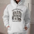Easily Distracted By Plants Cats & Books Planting Gardening Graphic Youth Hoodie