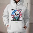 A Good Day To Read a Book Reading Eagle With American Flag Graphic Youth Hoodie A Good Day To Read a Book Reading Eagle With American Flag Graphic Youth Hoodie