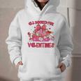 Groovy All Booked For Valentines Books Pink Coquette Bow Graphic Youth Hoodie