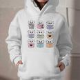 Halloween Ghosts Reading Books Pattern Spooky Kawaii Anime Graphic Youth Hoodie
