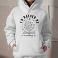 I’d Rather Be Reading Minimal Book Lover Arch Graphic Youth Hoodie
