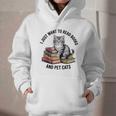 I Just Want To Read Books And Pet Cats Raglan Baseball Tee Graphic Youth Hoodie