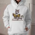 Life Is Better With Cats Coffee Books Cat Reading Book Graphic Youth Hoodie