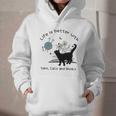 Life Is Better With Yarn Cats And Books Graphic Youth Hoodie