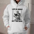 Life Is Short Buy The Book Skeleton Book Lover Reading Graphic Youth Hoodie Life Is Short Buy The Book Skeleton Book Lover Reading Graphic Youth Hoodie