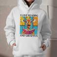 Love Reading And Giraffes Cute Giraffe Reading Book Lovers Graphic Youth Hoodie