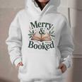 Merry And Booked Holiday Reading Winter Book Lover Premium Tri-Blend Graphic Youth Hoodie