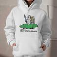Next Stop Library Reading Book Graphic Youth Hoodie Next Stop Library Reading Book Graphic Youth Hoodie