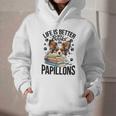 Papillon Dog Breed Life Is Better With Books And Papillons Graphic Youth Hoodie Papillon Dog Breed Life Is Better With Books And Papillons Graphic Youth Hoodie