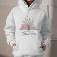 Quote New Chapter Begins Retired 2025 Floral Open Book Graphic Youth Hoodie Quote New Chapter Begins Retired 2025 Floral Open Book Graphic Youth Hoodie