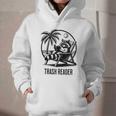 Raccoon Reading Books Summer Humor Trash Reader Graphic Youth Hoodie