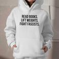 Read Books Lift Weights Fight Fascists Premium Tri-Blend Graphic Youth Hoodie Read Books Lift Weights Fight Fascists Premium Tri-Blend Graphic Youth Hoodie