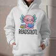 Readsolotl Cute Axolotl Reading Book Kawaii Pink Aesthetic Graphic Youth Hoodie Readsolotl Cute Axolotl Reading Book Kawaii Pink Aesthetic Graphic Youth Hoodie