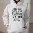 I Rescue Books Trapped In The Bookstore Sarcastic Graphic Youth Hoodie