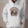 Retro I Just Want To Read Books And Pet Cats Cat Graphic Youth Hoodie Retro I Just Want To Read Books And Pet Cats Cat Graphic Youth Hoodie