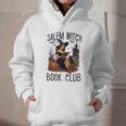 Salem Witch Book Club Bookish Retro Halloween Cat Graphic Youth Hoodie