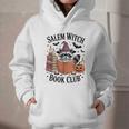 Salem WItch Book Club Halloween Raccoon Witch Reading Book Graphic Youth Hoodie