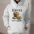 Sleeping Cat And Books With Coffee Lover Graphic Youth Hoodie
