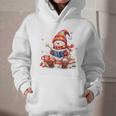 Snowman Reading Books Lovers Christmas Librarian Bookworm Graphic Youth Hoodie