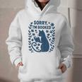 Sorry I'm Booked Cat Reading Book Boho Flowers Vintage Graphic Youth Hoodie Sorry I'm Booked Cat Reading Book Boho Flowers Vintage Graphic Youth Hoodie