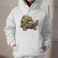 Sulcata Tortoise Reading A Book Graphic Youth Hoodie