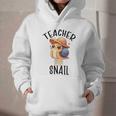 Teacher Snail With Glasses On Books Cute Pre-K Kindergarten Graphic Youth Hoodie Teacher Snail With Glasses On Books Cute Pre-K Kindergarten Graphic Youth Hoodie