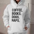 Vintage Coffee Books Dogs Naps Retro Graphic Youth Hoodie