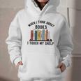 When I Think About Books I Touch My Shelf Book Reader Graphic Youth Hoodie