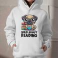 Wild About Reading Book Lover Pug Dog Graphic Youth Hoodie