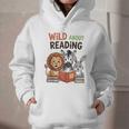 Wild About Reading Zoo Animals For Bookworm Book Reader Graphic Youth Hoodie Wild About Reading Zoo Animals For Bookworm Book Reader Graphic Youth Hoodie