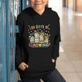 100th Day Of School Teacher Floral Books 100 Days Of Growing Graphic Youth Hoodie 100th Day Of School Teacher Floral Books 100 Days Of Growing Graphic Youth Hoodie