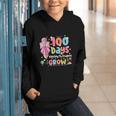 100th Day Of School Teacher Women Floral Books Graphic Youth Hoodie