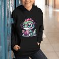 Adorable Book Lover Basilisk With Reading Glasses Cute Graphic Youth Hoodie