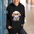 Adorable Book Lover Shih Tzu With Reading Glasses Cute Graphic Youth Hoodie