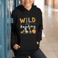 Animal Print Read A Book Character Kids Wild About Reading Graphic Youth Hoodie
