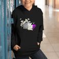 Asexual Book Lover LGBT Reading Pride Ace Flag Daisy Graphic Youth Hoodie