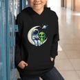 Astronaut Reading Book To Alien Shirt Moon Space Lover Kids Graphic Youth Hoodie Astronaut Reading Book To Alien Shirt Moon Space Lover Kids Graphic Youth Hoodie