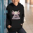Axolotl Books Readsalotl Reading Bookworm Kawaii Axolotl Graphic Youth Hoodie Axolotl Books Readsalotl Reading Bookworm Kawaii Axolotl Graphic Youth Hoodie