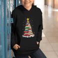 Book Christmas Tree Book Lover Teacher Librarian Graphic Youth Hoodie