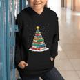 Book Christmas Tree Xmas Lights Book Lover Teacher Librarian Graphic Youth Hoodie Book Christmas Tree Xmas Lights Book Lover Teacher Librarian Graphic Youth Hoodie