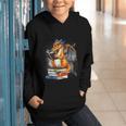 Book Dragon Reading Book Lover Graphic Youth Hoodie