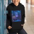 Book Library Bookshelf Armchair Window Pattern Print Graphic Youth Hoodie