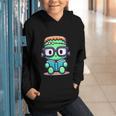 Book Lover Frankenstein's Monster With Reading Glasses Graphic Youth Hoodie